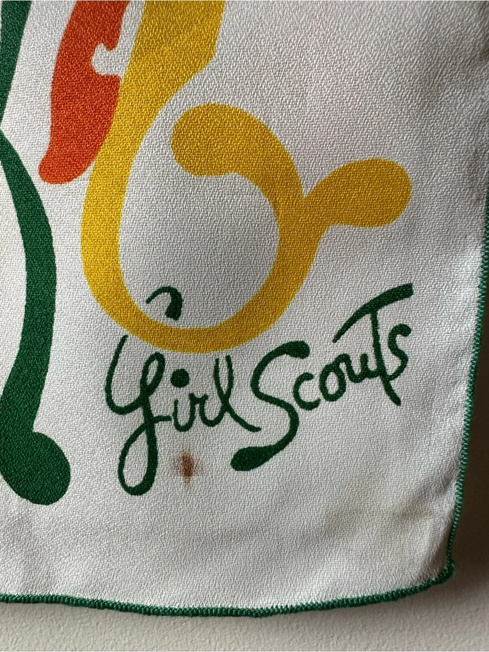 Vintage 70s Girl Scout Scarf